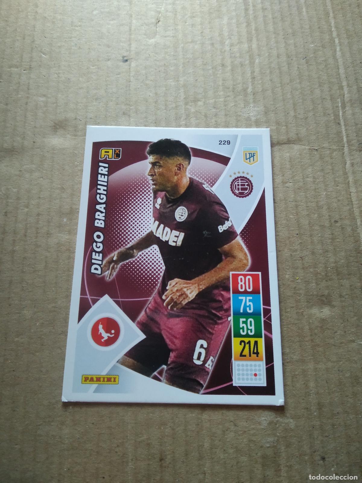 Cromos de F&uacute;tbol: 229 DIEGO BRAGHIERI LANUS CROMO FUTBOL ARGENTINO 21-22 PANINI LIGA ARGENTINA 2021-2022