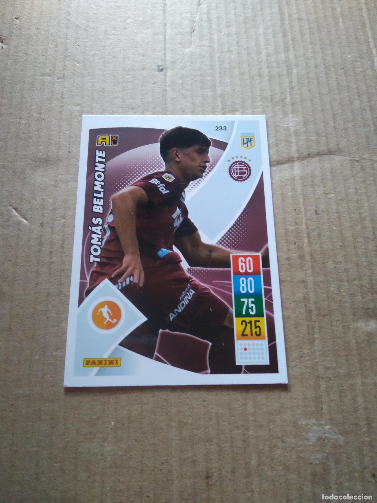 Cromos de F&uacute;tbol: 233 TOMAS BELMONTE LANUS CROMO FUTBOL ARGENTINO 21-22 PANINI LIGA ARGENTINA 2021-2022