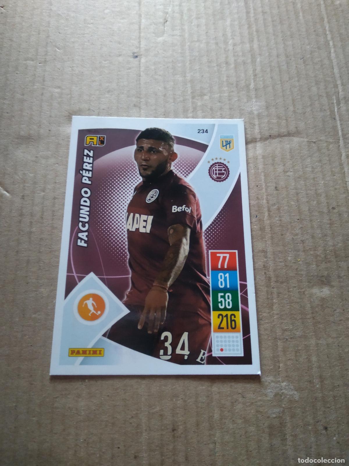 Cromos de F&uacute;tbol: 234 FACUNDO PEREZ LANUS CROMO FUTBOL ARGENTINO 21-22 PANINI LIGA ARGENTINA 2021-2022