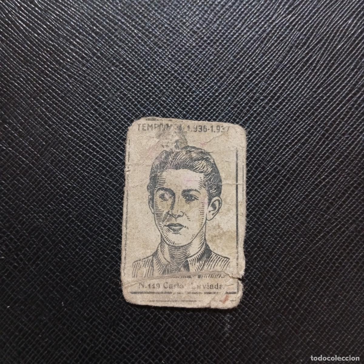Cromos de F&uacute;tbol: 119 CARLOS LAVIADA OVIEDO CERILLAS Y FOSFOROS 1936 1937 FUTBOL LIGA 36 37 CROMO - A184 PG31 B