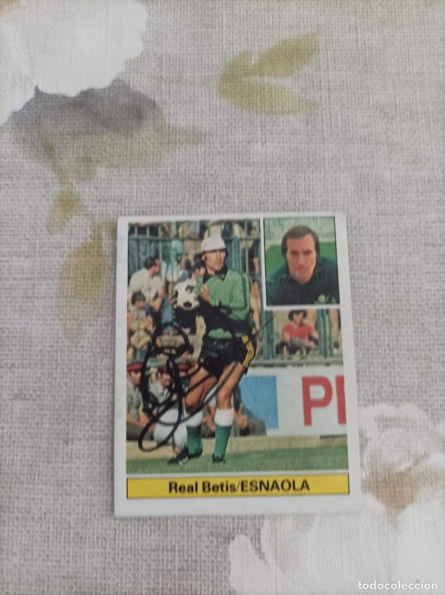 Cromos de F&uacute;tbol: Cromo futbol firmado Esnaola