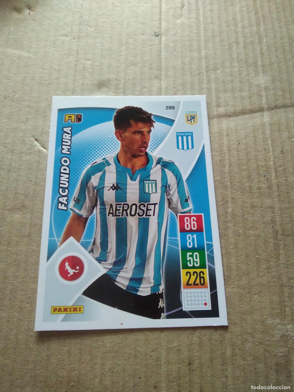 Cromos de F&uacute;tbol: 289 FACUNDO MURA RACING CROMO FUTBOL ARGENTINO 21-22 PANINI LIGA ARGENTINA 2021-2022