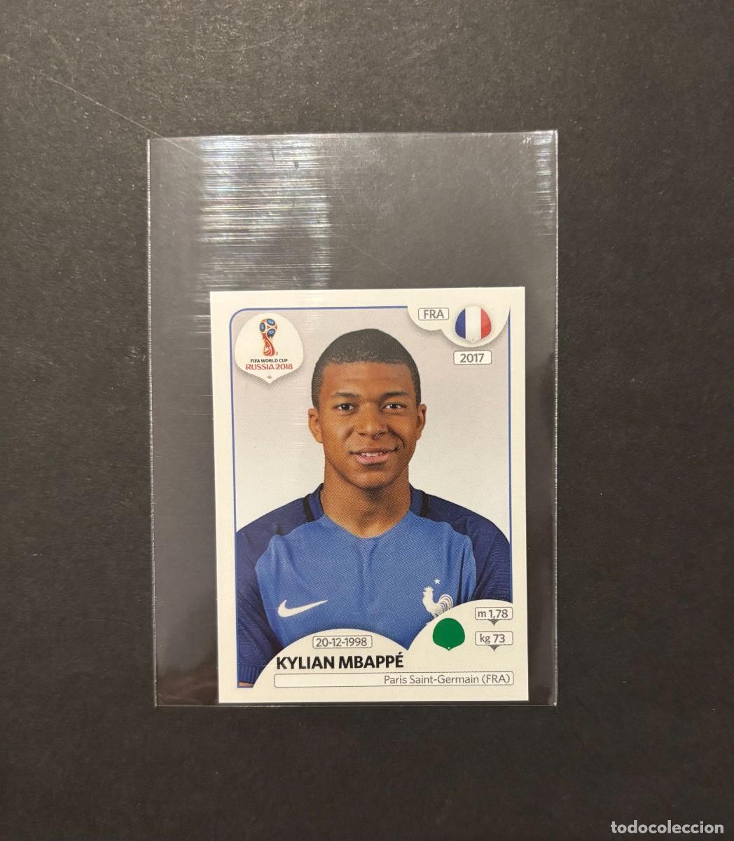 Cromos de F&uacute;tbol: Cromo Panini Mundial Rusia 2018 Kylian Mbapp&eacute; Francia N&ordm;209 Rookie