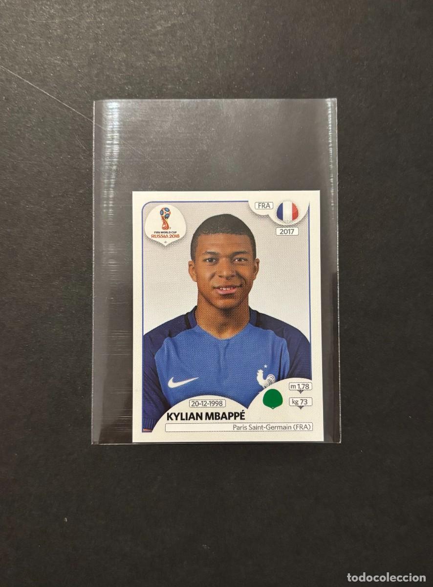 Cromos de F&uacute;tbol: Cromo Panini Mundial Rusia 2018 Kylian Mbapp&eacute; Francia N&ordm;209 Rookie