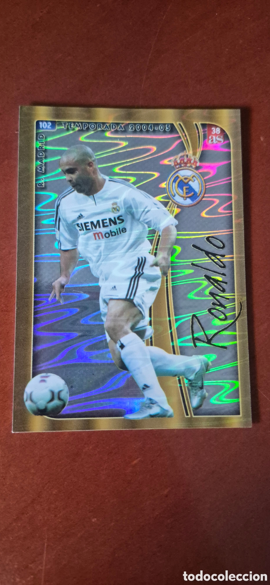 Football Stickers: CROMO RONALDO NAZARIO R.MADRID