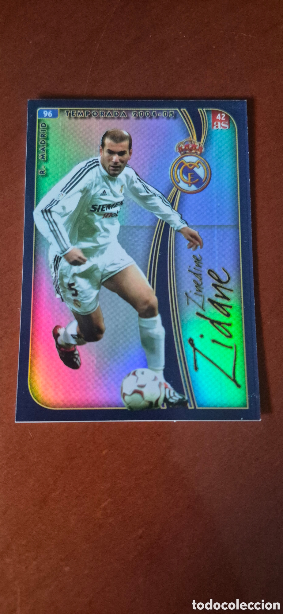 Cromos de F&uacute;tbol: CROMO ZINEDINE ZIDANE R.MADRID