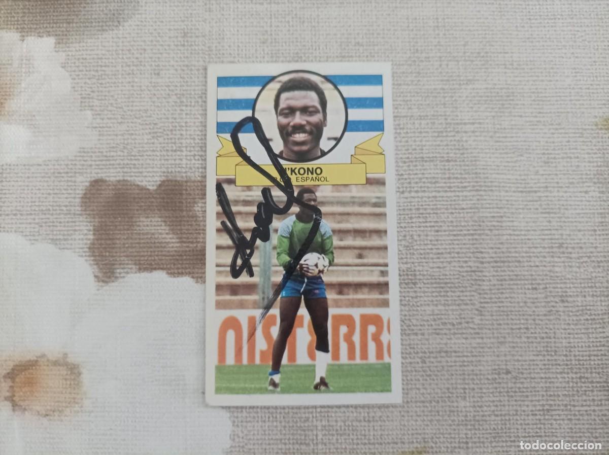 Cromos de F&uacute;tbol: Cromo futbol firmado N&acute;kono