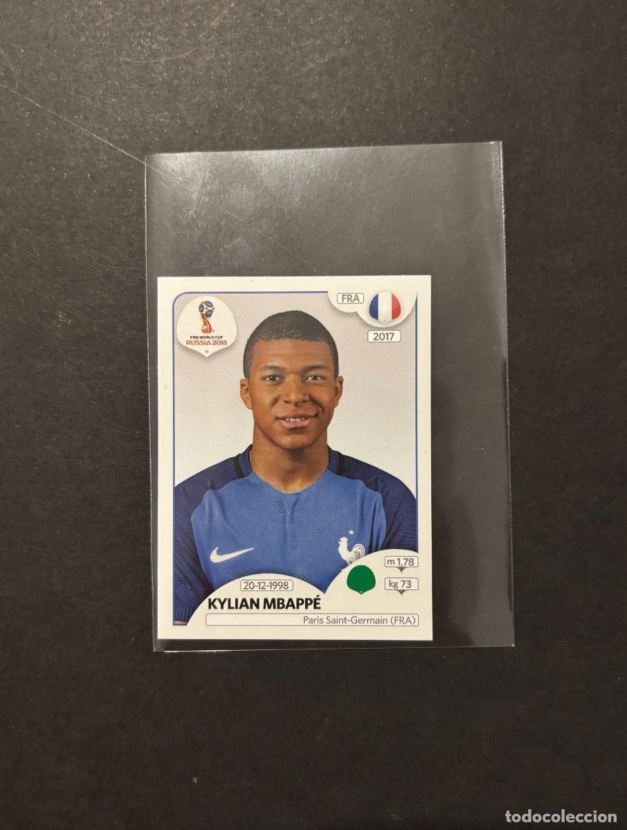 Cromos de F&uacute;tbol: Cromo Panini Mundial Rusia 2018 Kylian Mbapp&eacute; Francia N&ordm;209 Rookie