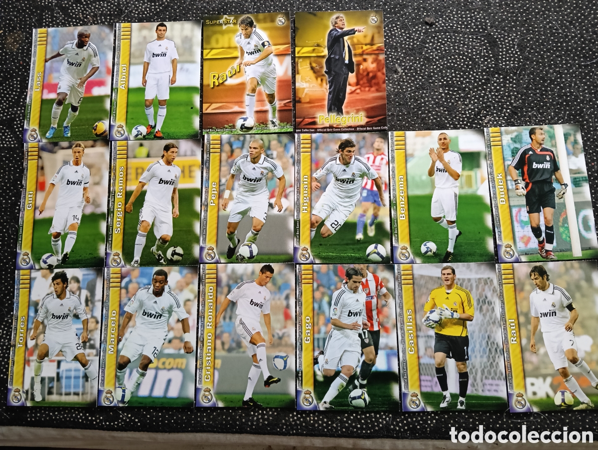 Cromos de F&uacute;tbol: 16 cromos diferentes del REAL MADRID liga 2009-10, en buen estado