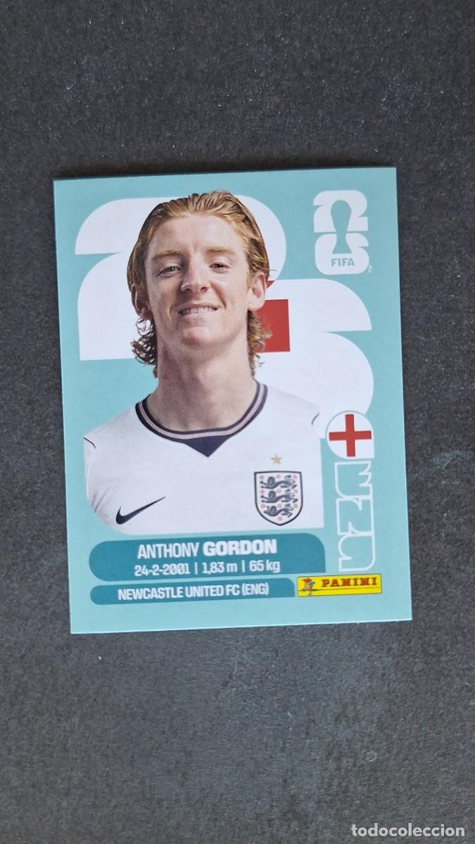 Cromos de F&uacute;tbol: L1 GORDON SELECCION INGLATERRA 15 MUNDIAL FIFA WORLD CUP 2026 PANINI NUNCA PEGADO SIN PEGAR