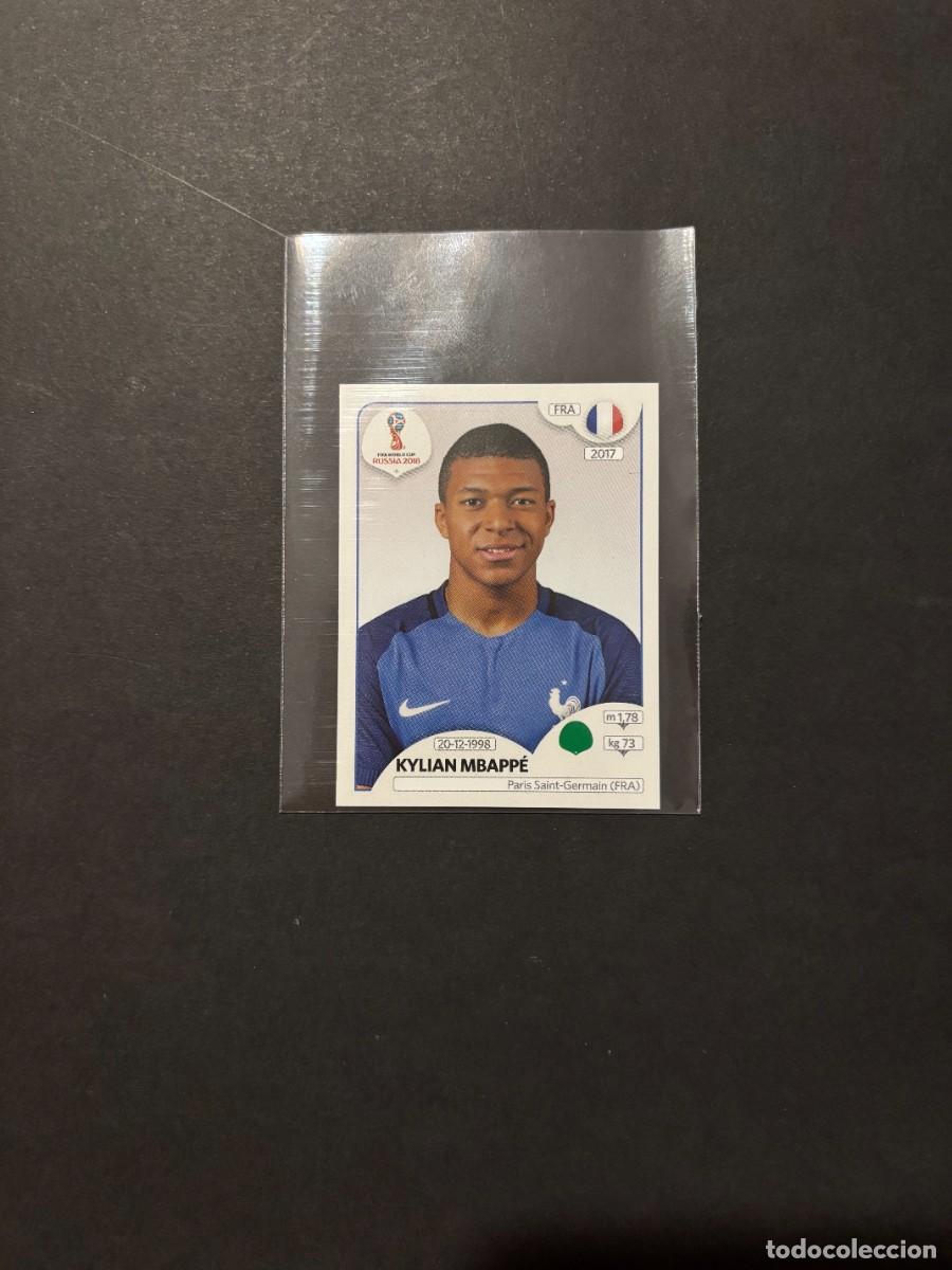 Cromos de F&uacute;tbol: Cromo Panini Mundial Rusia 2018 Kylian Mbapp&eacute; Francia N&ordm;209 Rookie