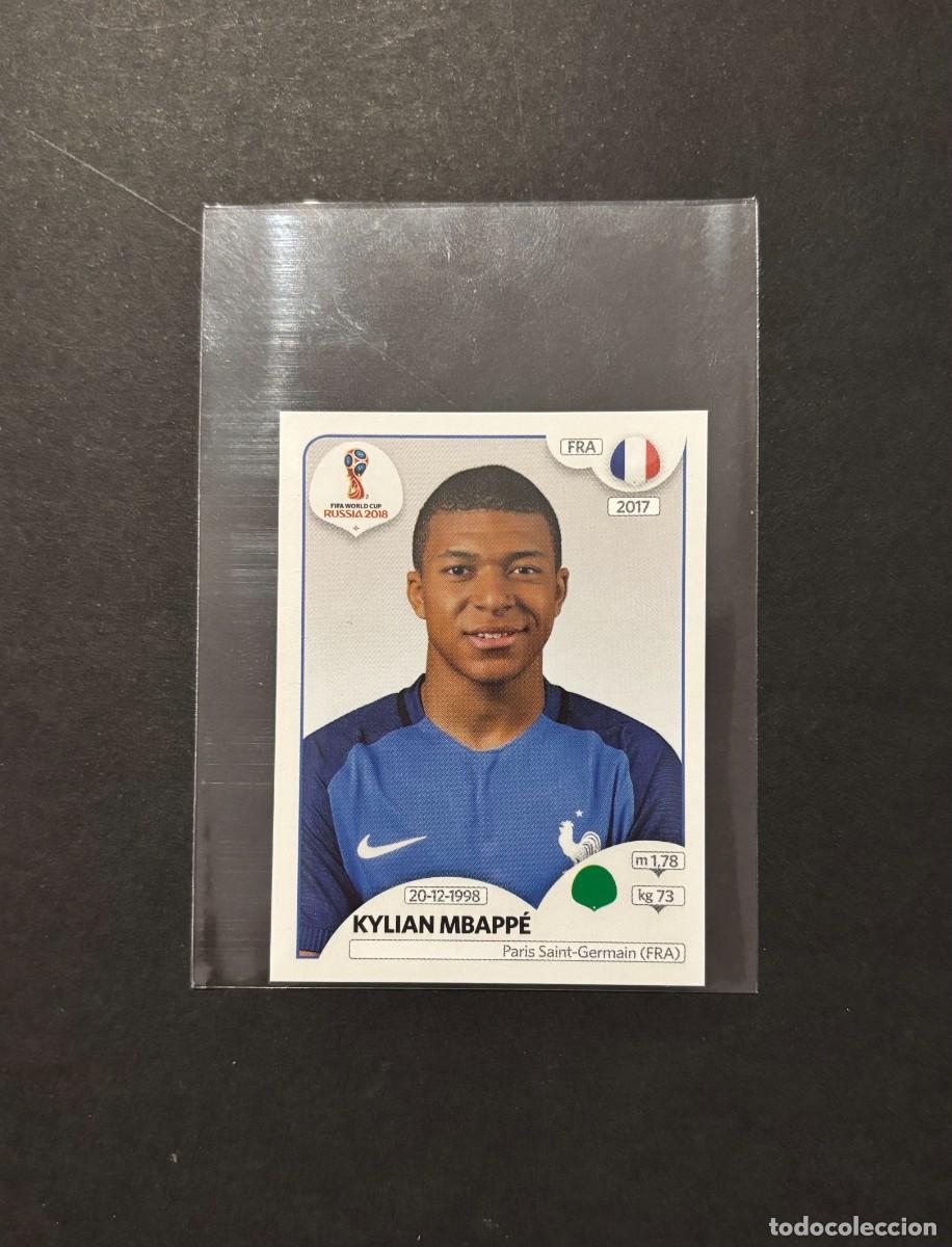 Cromos de F&uacute;tbol: Cromo Panini Mundial Rusia 2018 Kylian Mbapp&eacute; Francia N&ordm;209 Rookie