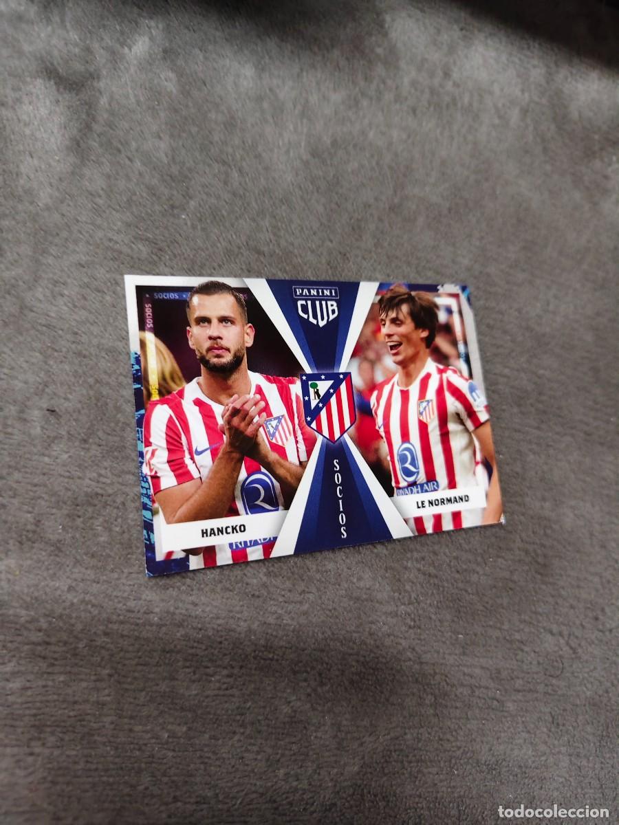 Cromos de F&uacute;tbol: 44 PANINI CLUB ATLETICO DE MADRID 25 26 HANCKO / LE NORMAND SOCIOS 2025 2026