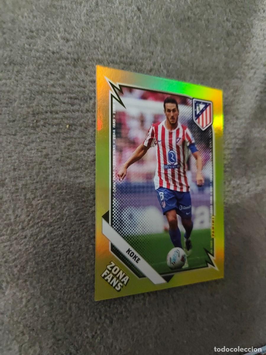 Cromos de F&uacute;tbol: KO35 35 PANINI CLUB ATLETICO DE MADRID 25 26 KOKE ZONA FANS GOLD 2025 2026