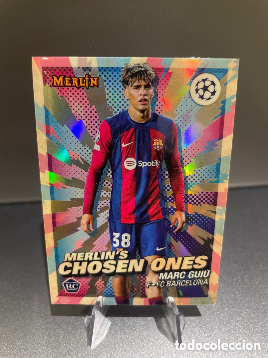 Cromos de F&uacute;tbol: Marc Guiu MC-6 Rookie Merlin&rsquo;s Chosen Ones Topps Merlin 2023-24 FC Barcelona