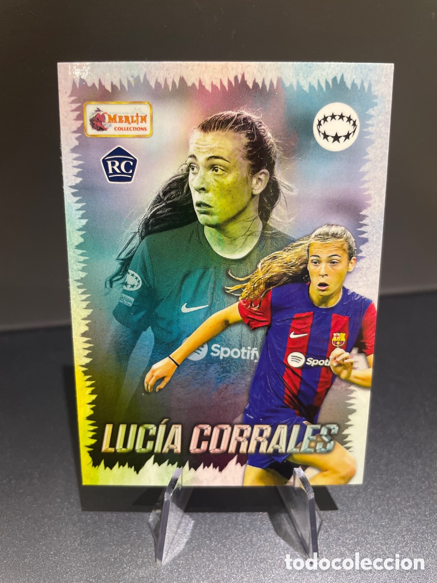 Cromos de F&uacute;tbol: Lucia Corrales 140 Rookie Young Guns Topps Merlin 2023 FC Barcelona