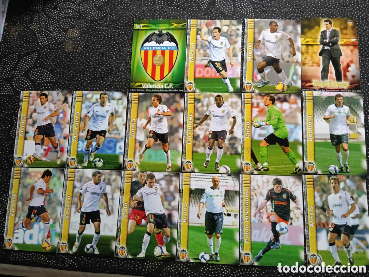Cromos de F&uacute;tbol: 16 cromos diferentes del VALENCIA C.F. liga 2009-10, en buen estado