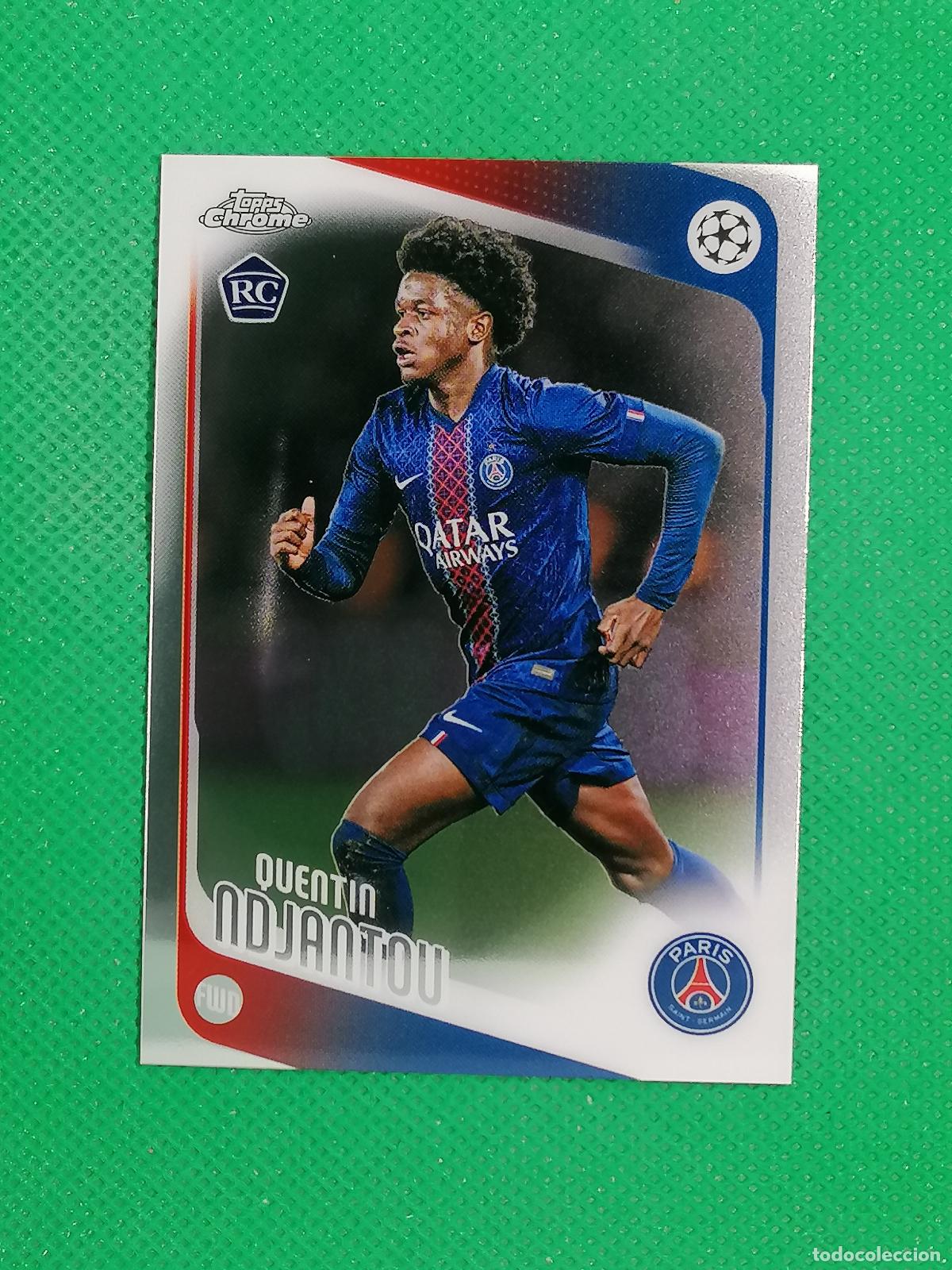 Cromos de F&uacute;tbol: 166 QUENTIN NDJANTOU ROOKIE PARIS PSG ⚽ TOPPS CHROME UCC 25 26 2025 2026 ⚽