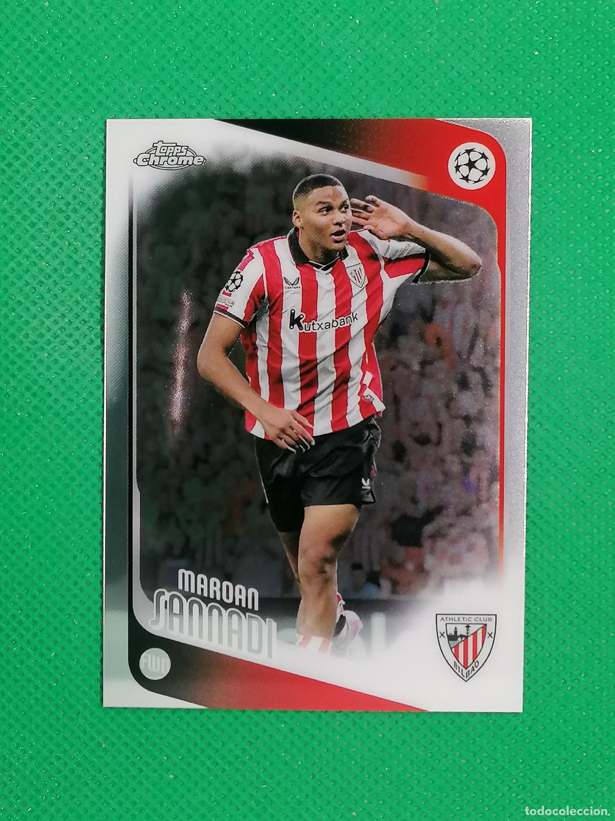 Cromos de F&uacute;tbol: 105 MAROAN SANNADI ATHLETIC BILBAO ⚽ TOPPS CHROME UCC 25 26 2025 2026 ⚽