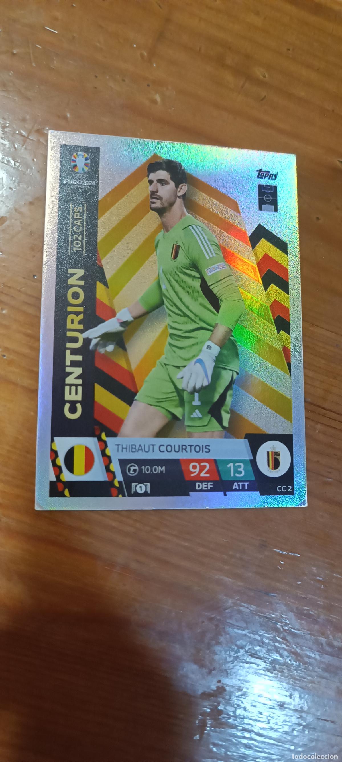 Cromos de F&uacute;tbol: Thibaut Courtois (Belgium) Centurion Match Attax UEFA Euro 2024 Topps