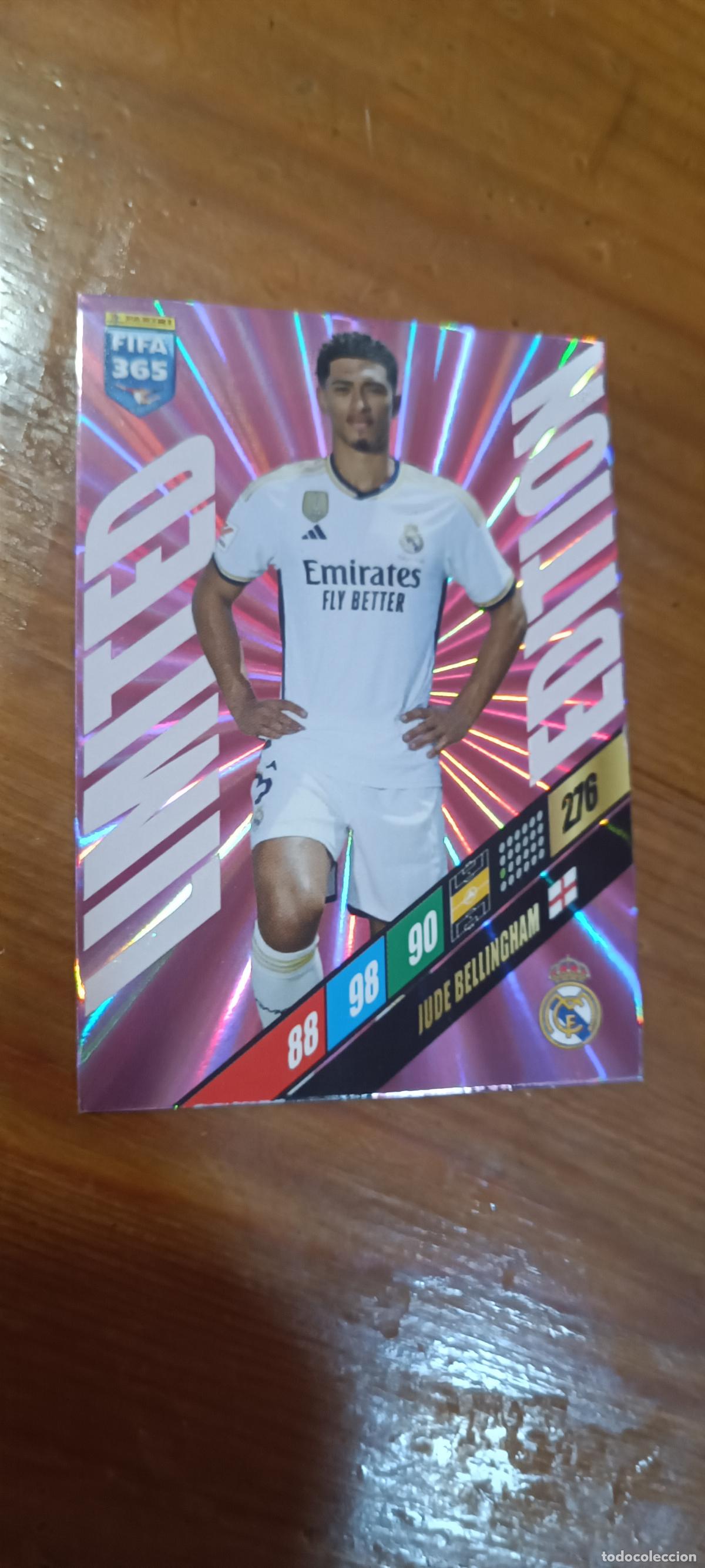 Cromos de F&uacute;tbol: TRADING CARD FUTBOL BELLINGHAM REAL MADRID C.F. LIMITADA LIMITED EDITION FIFA 365 ADRENALYN XL 2024