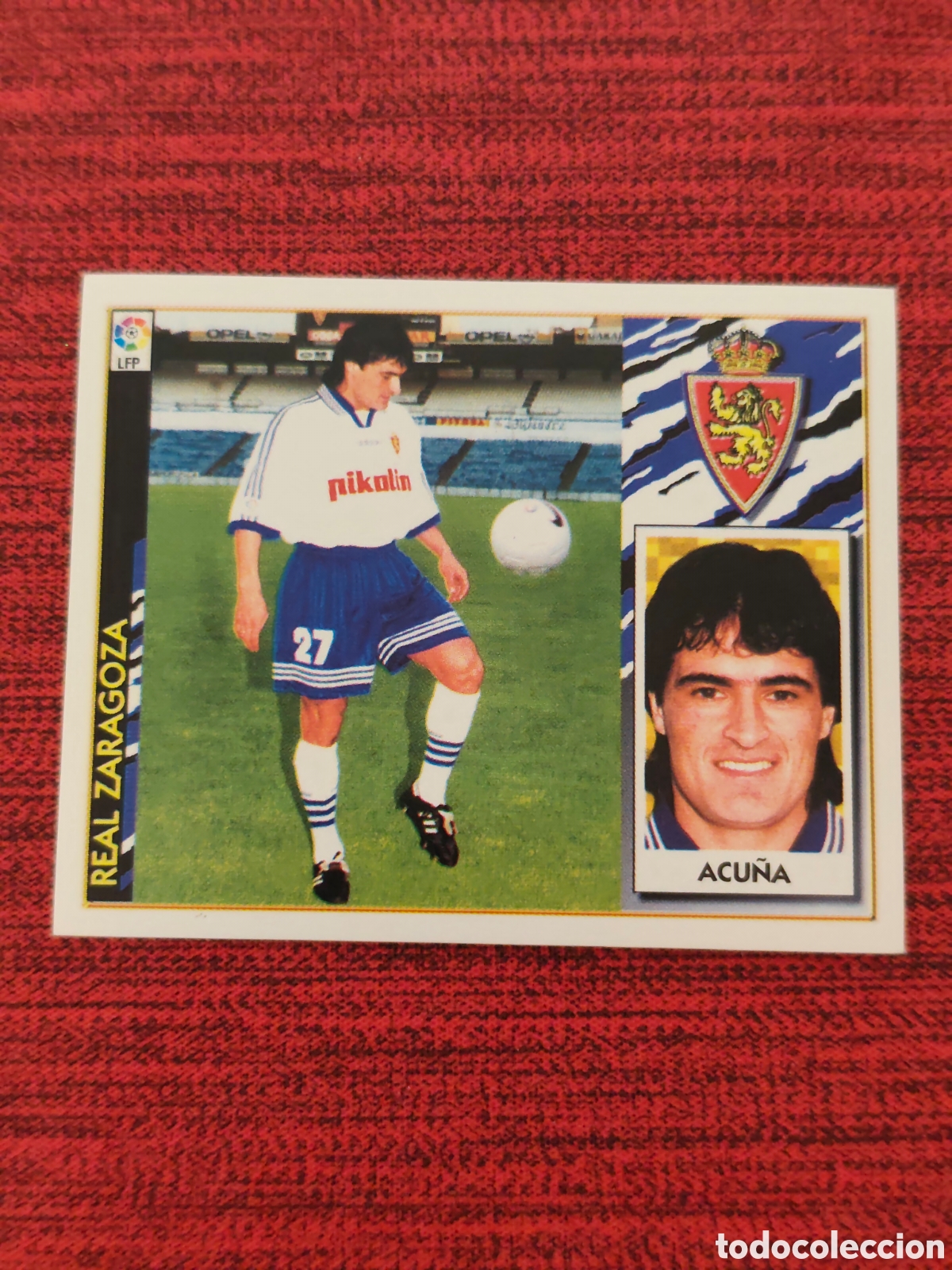 Cromos de F&uacute;tbol: COLOCA ACU&Ntilde;A REAL ZARAGOZA EDICIONES ESTE 1997 1998