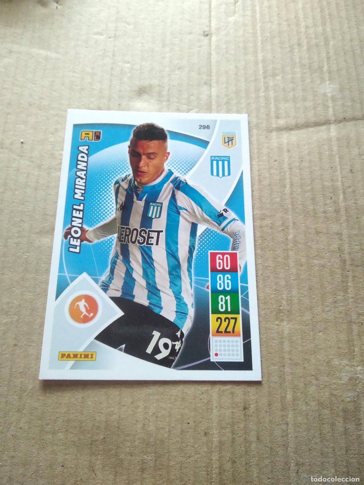 Cromos de F&uacute;tbol: 296 LEONEL MIRANDA RACING CROMO FUTBOL ARGENTINO 21-22 PANINI LIGA ARGENTINA 2021-2022