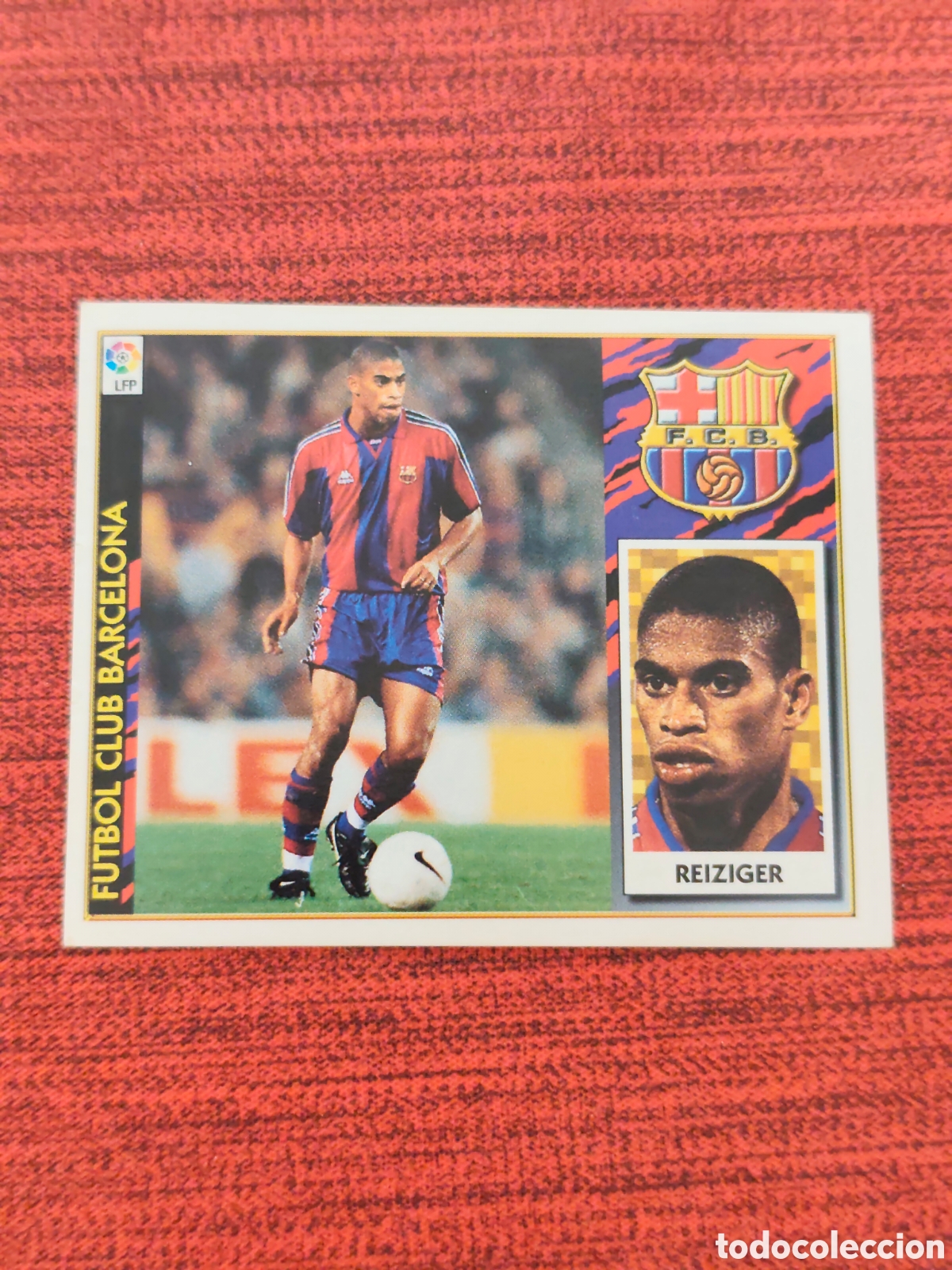 Football Stickers: VERSI&Oacute;N FICHAJE 9 REIZIGER FC BARCELONA EDICIONES ESTE 1997 1998
