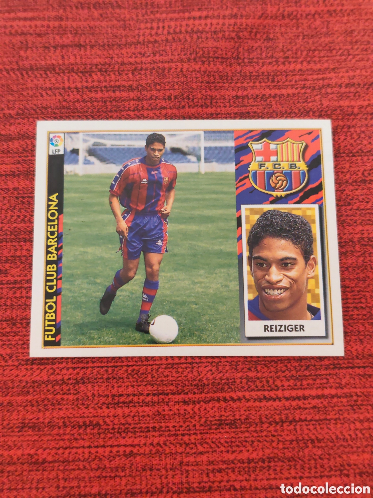 Football Stickers: VERSI&Oacute;N FICHAJE 9 REIZIGER FC BARCELONA EDICIONES ESTE 1997 1998