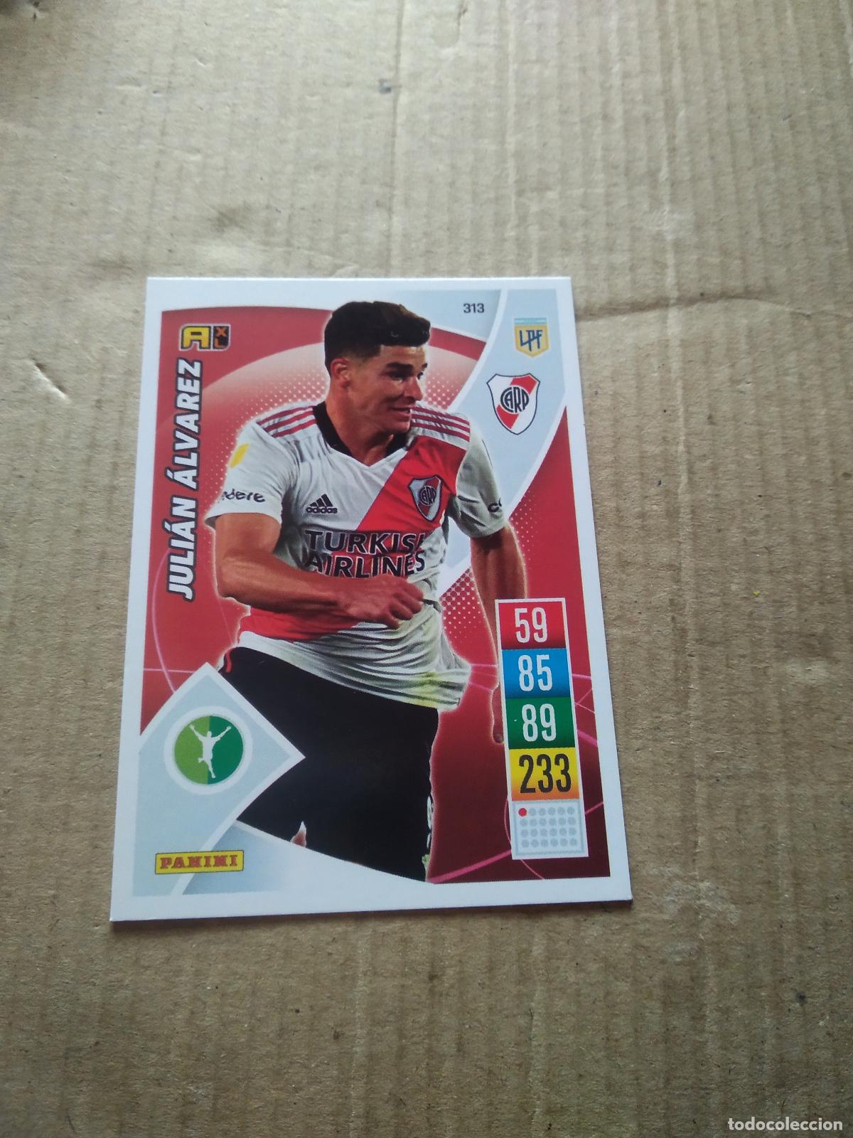 Cromos de F&uacute;tbol: 313 JULIAN ALVAREZ ROOKIE RIVER PLATE CROMO FUTBOL ARGENTINO 21-22 PANINI LIGA ARGENTINA 2021-2022