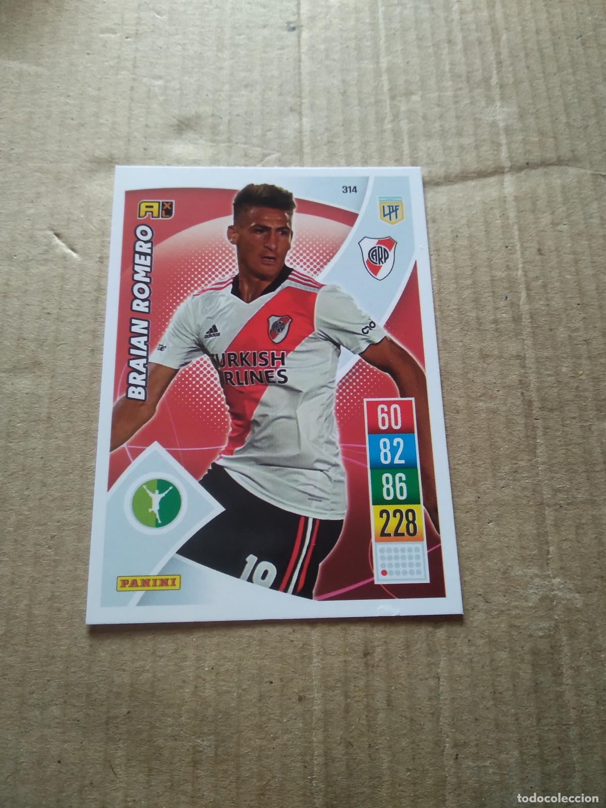 Cromos de F&uacute;tbol: 314 BRAIAN ROMERO RIVER PLATE CROMO FUTBOL ARGENTINO 21-22 PANINI LIGA ARGENTINA 2021-2022