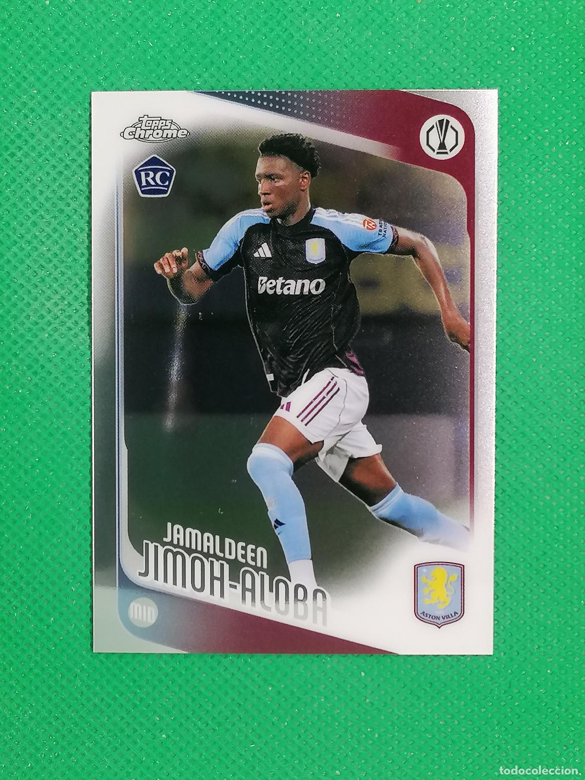 Football Stickers: 8 JAMALDEEN JIMOH ALOBA ROOKIE ASTON VILLA ⚽ TOPPS CHROME UCC 25 26 2025 2026 ⚽