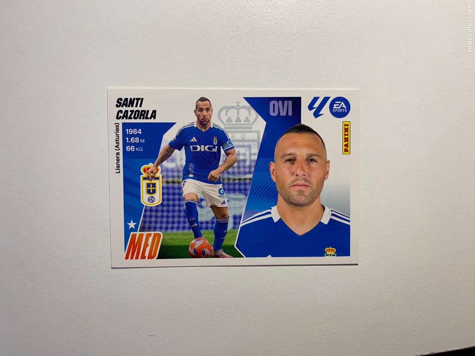 Cromos de F&uacute;tbol: LALIGA ESTE 2025 2026 EA SPORTS 25 26 ALBUM PANINI LIGA N 14 REAL OVIEDO SANTI CAZORLA