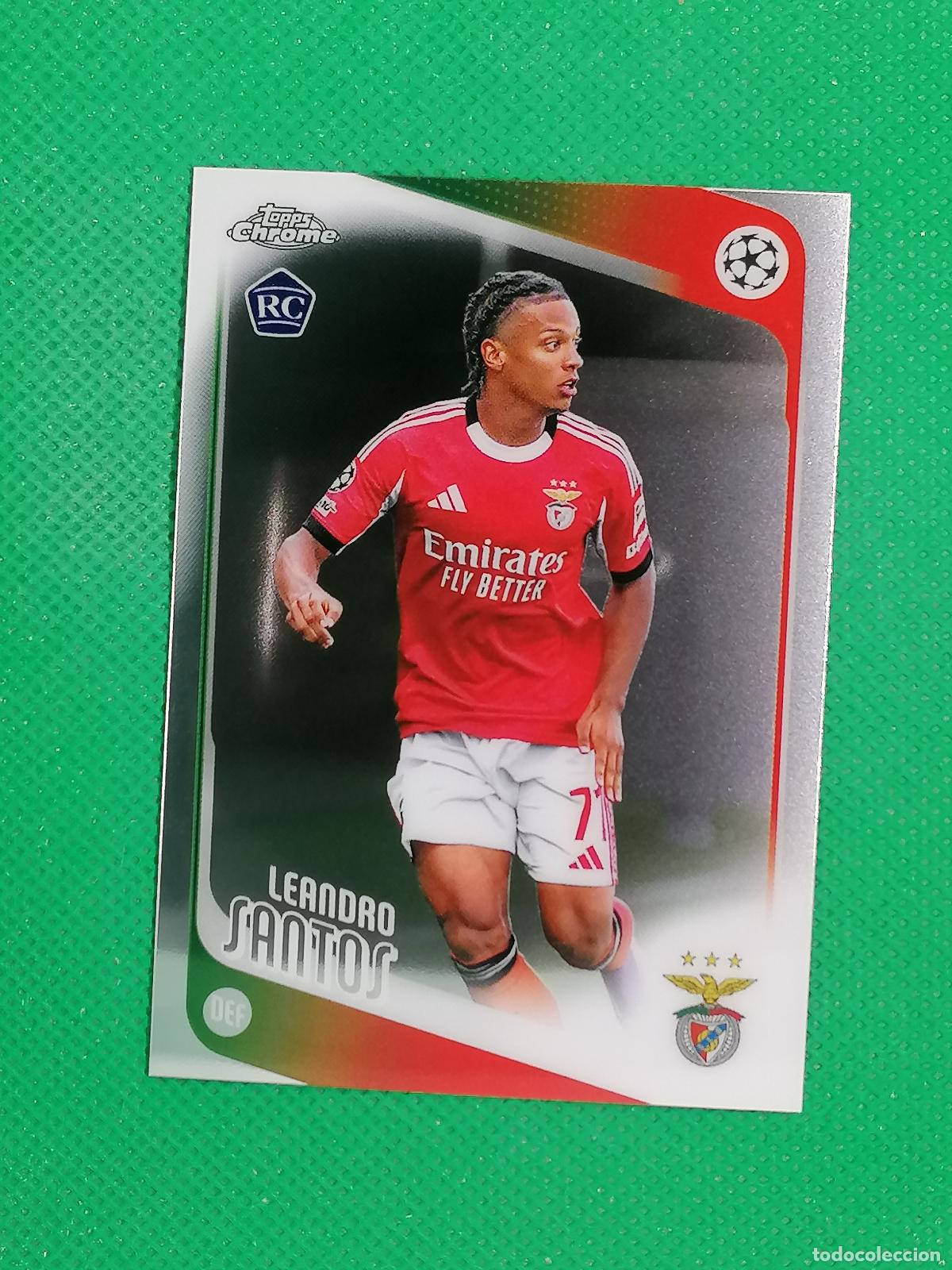 Cromos de F&uacute;tbol: 160 LEANDRO SANTOS ROOKIE BENFICA ⚽ TOPPS CHROME UCC 25 26 2025 2026 ⚽