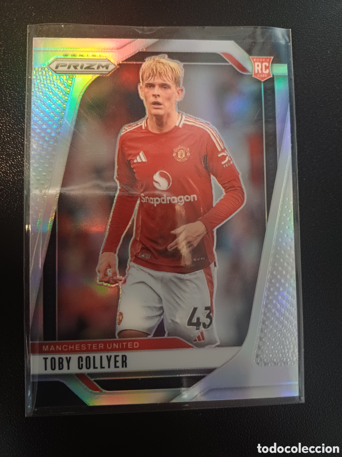 Cromos de F&uacute;tbol: #131 TOBY COLLYER MANCHESTER UNITED ROOKIE PANINI PRIZM PREMIER LEAGUE 2024-25