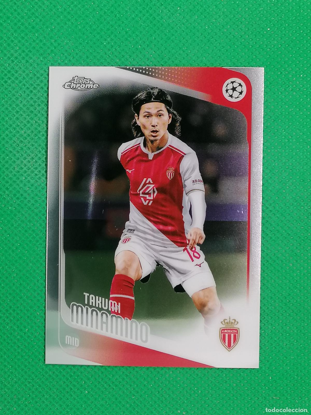 Fu&szlig;ball-Sticker: 123 TAKUMI MINAMINO MONACO ⚽ TOPPS CHROME UCC 25 26 2025 2026 ⚽