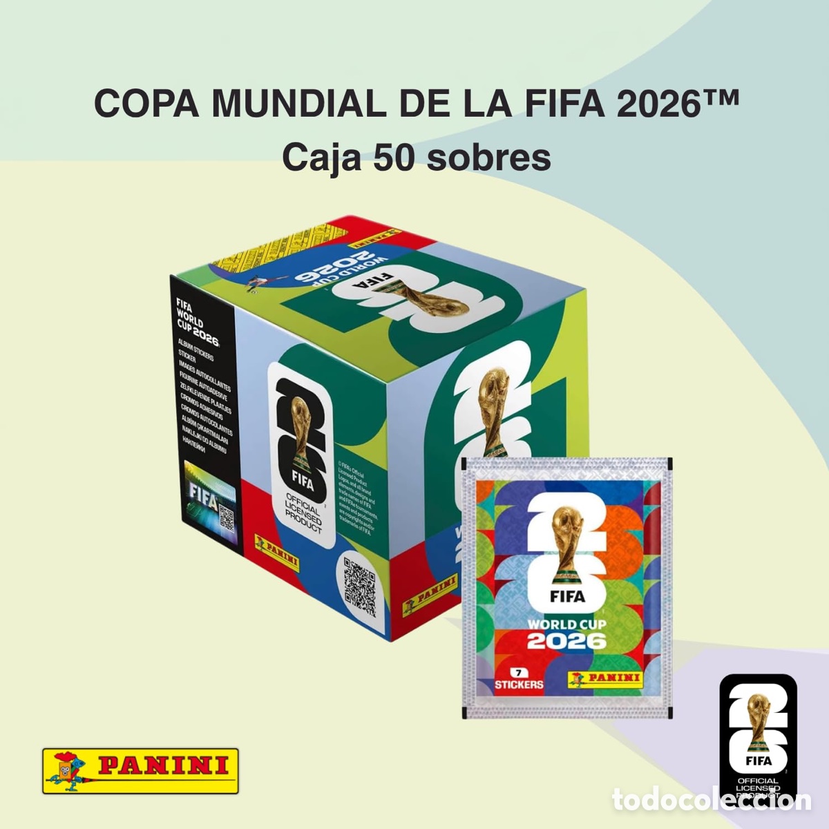 Cromos de F&uacute;tbol: Cajas Panini Mundial 2026 50 Sobres
