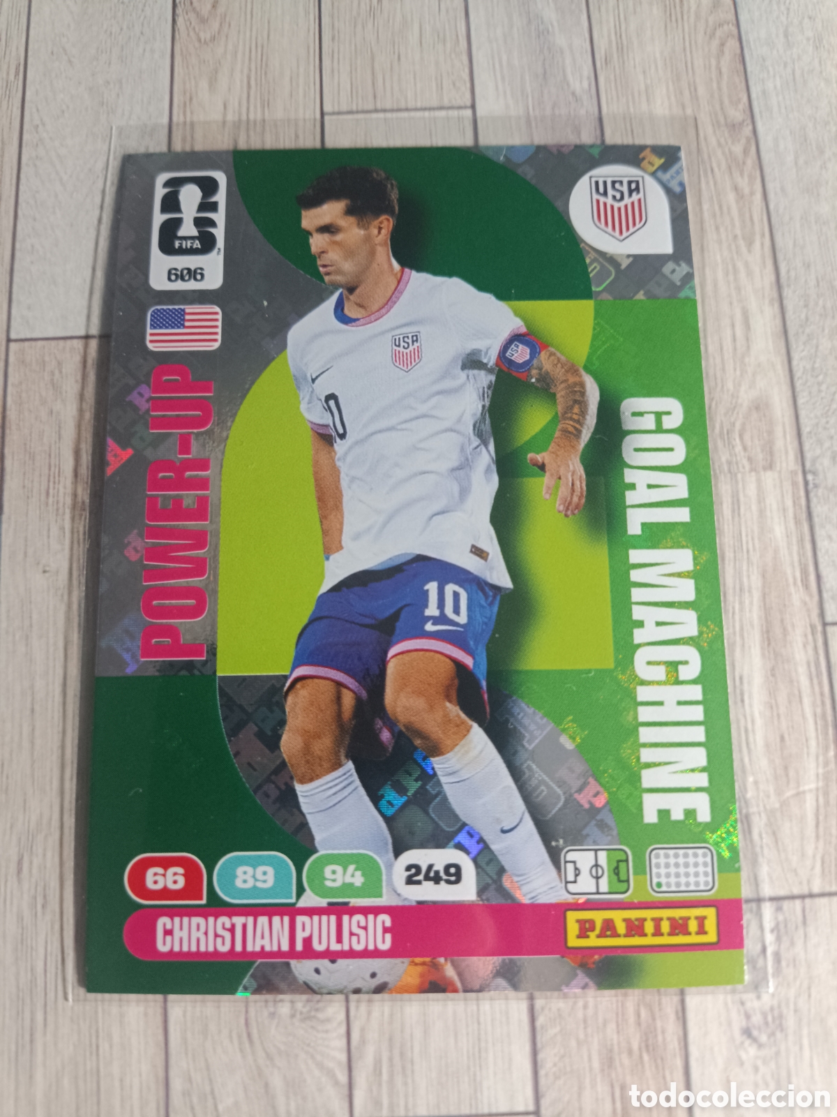 Cromos de F&uacute;tbol: 606 CHRISTIAN PULISIC USA GOAL MACHINE ADRENALYN XL MUNDIAL FIFA WORLD CUP 2026 PANINI
