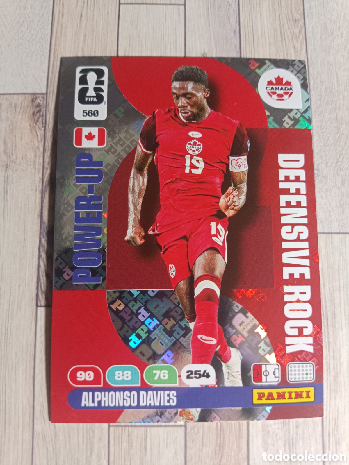 Cromos de F&uacute;tbol: 560 ALPHONSO DAVIES CANADA DEFENSIVE ROCK ADRENALYN XL MUNDIAL FIFA WORLD CUP 2026 PANINI