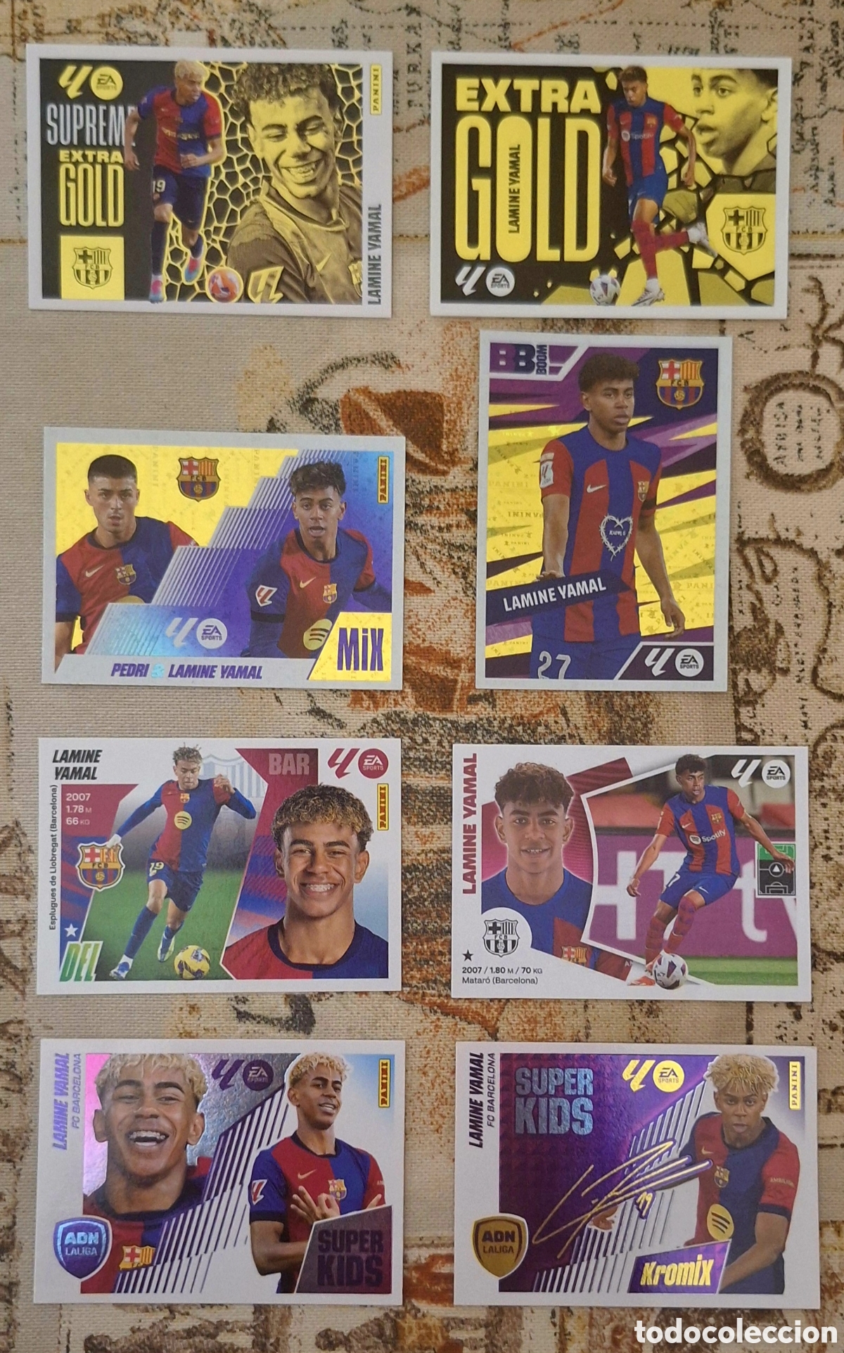 Cromos de F&uacute;tbol: Lote Lamine Yamal varios a&ntilde;os