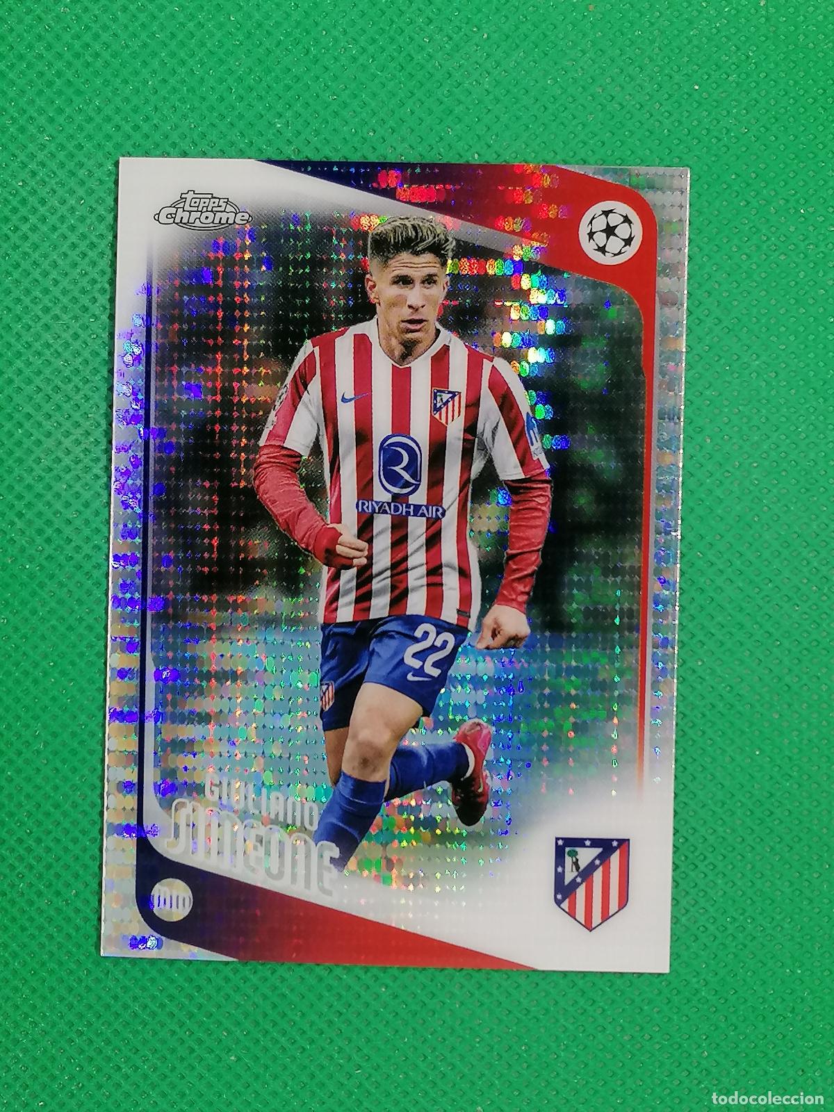 Cromos de F&uacute;tbol: 100 GIULIANO SIMEONE ATLETICO DE MADRID PULSAR ⚽ TOPPS CHROME UCC 25 26 2025 2026 ⚽