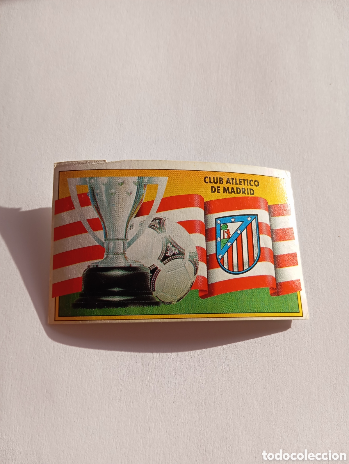 Cromos de F&uacute;tbol: ESCUDO Atl&eacute;tico de Madrid Liga Este 1990 1991 Panini 90 91 NUEVO SIN PEGAR