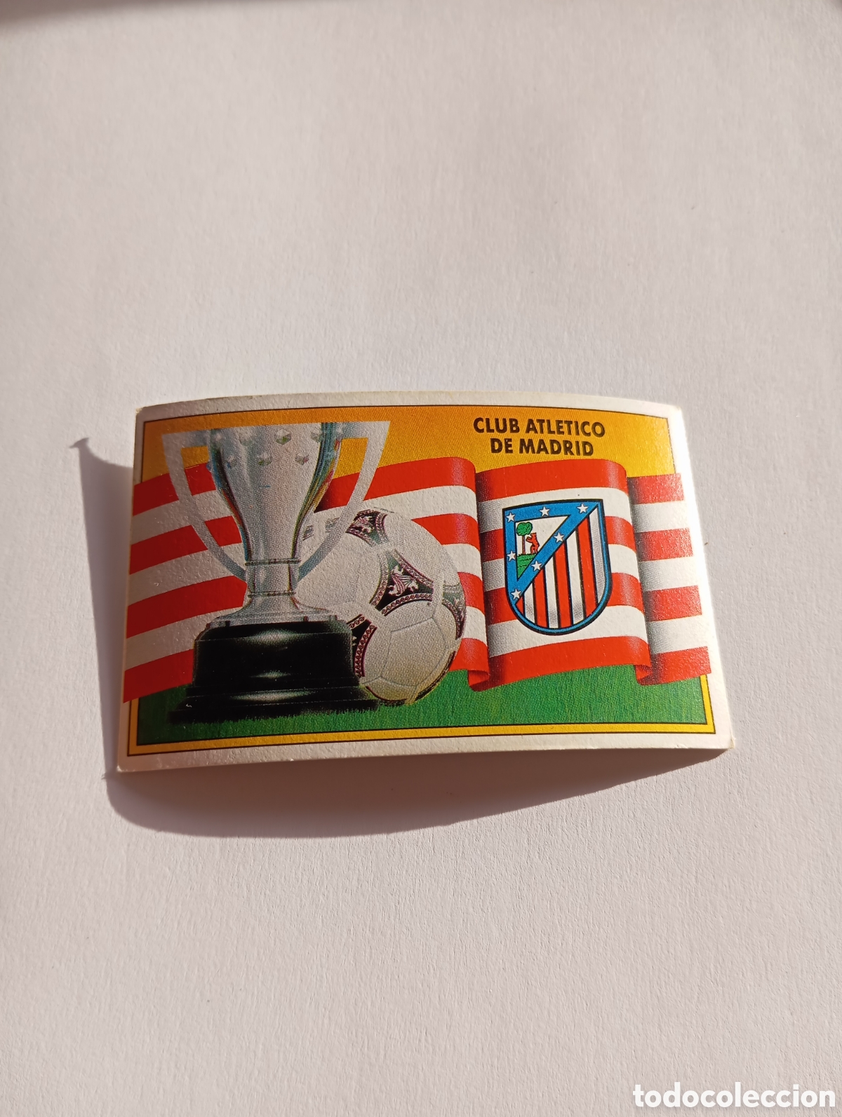 Cromos de F&uacute;tbol: ESCUDO Atl&eacute;tico de Madrid Liga Este 1990 1991 Panini 90 91 NUEVO SIN PEGAR