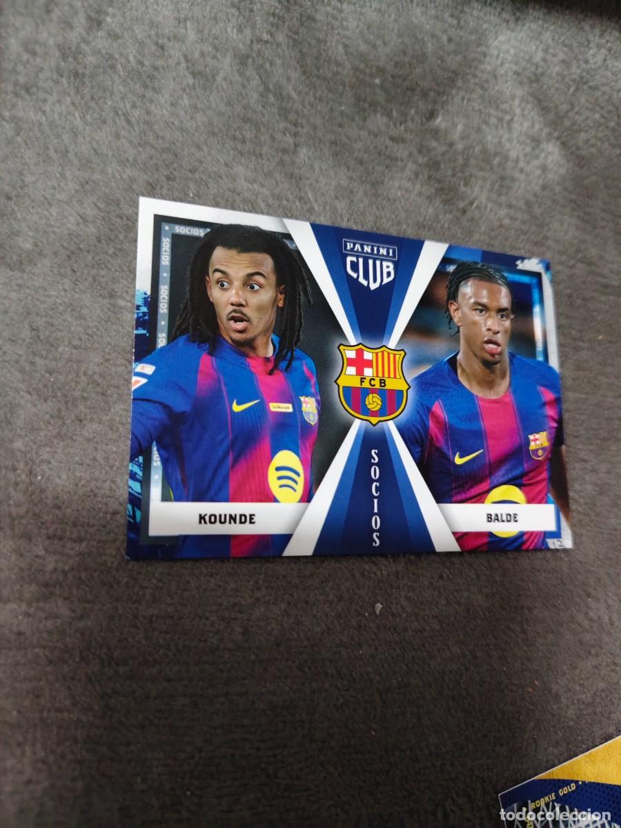 Cromos de F&uacute;tbol: 47 PANINI CLUB BARCELONA 25 26 KOUNDE / BALDE SOCIOS 2025 2026