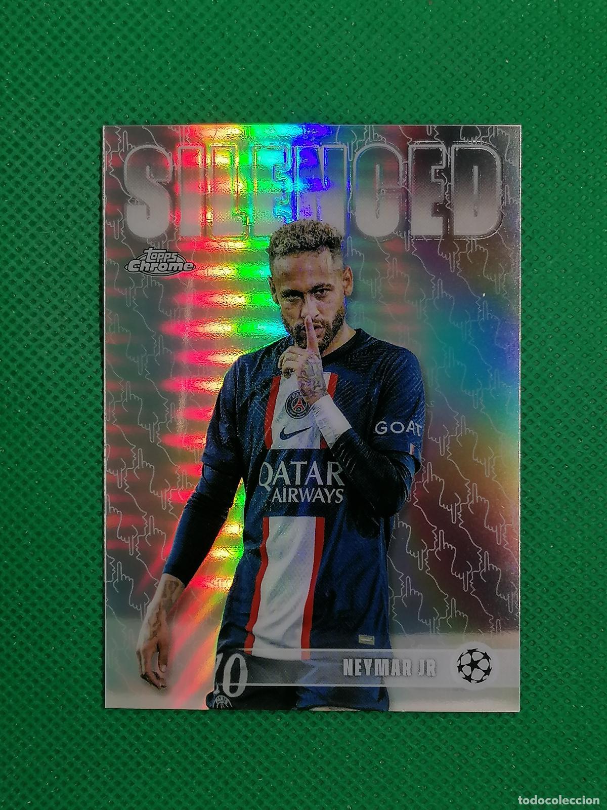 Cromos de F&uacute;tbol: SHH-1 NEYMAR JR PARIS PSG SILENCED ⚽ TOPPS CHROME UCC 25 26 2025 2026 ⚽