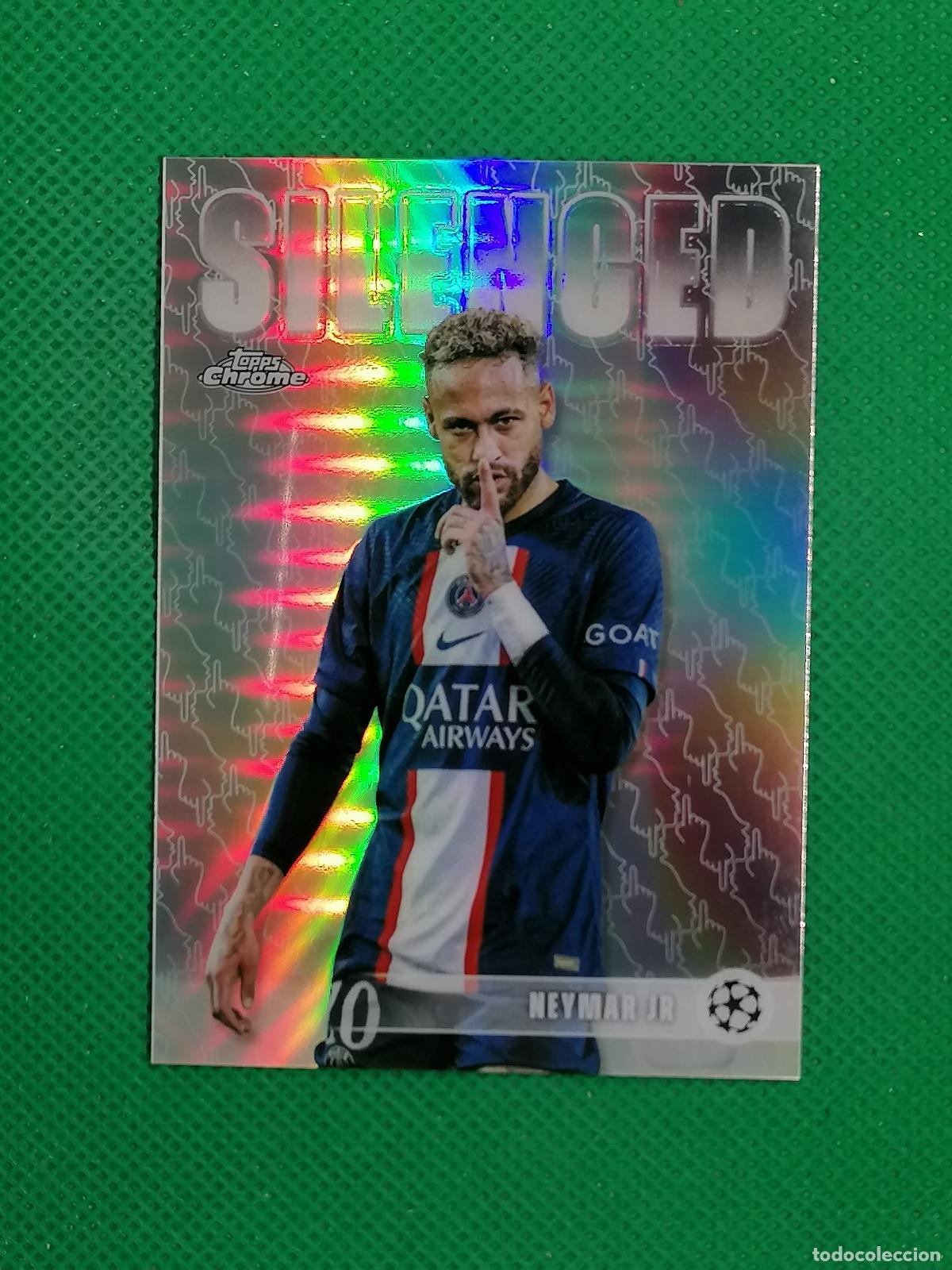 Cromos de F&uacute;tbol: SHH-1 NEYMAR JR PARIS PSG SILENCED ⚽ TOPPS CHROME UCC 25 26 2025 2026 ⚽