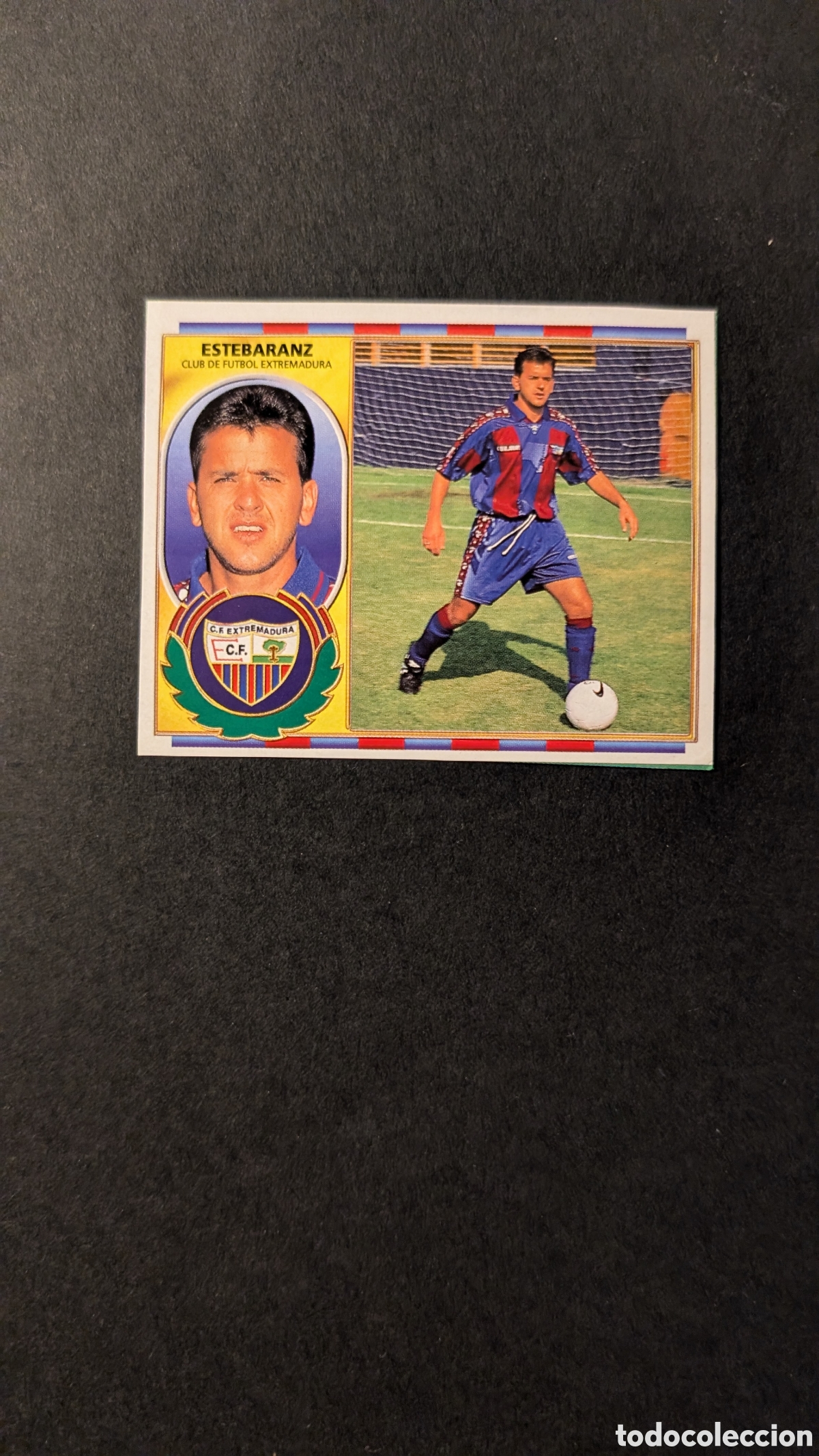 Fu&szlig;ball-Sticker: ESTEBARANZ EXTREMADURA FICHAJE 33 LIGA ESTE 1996/97 96 97 RECORTADO
