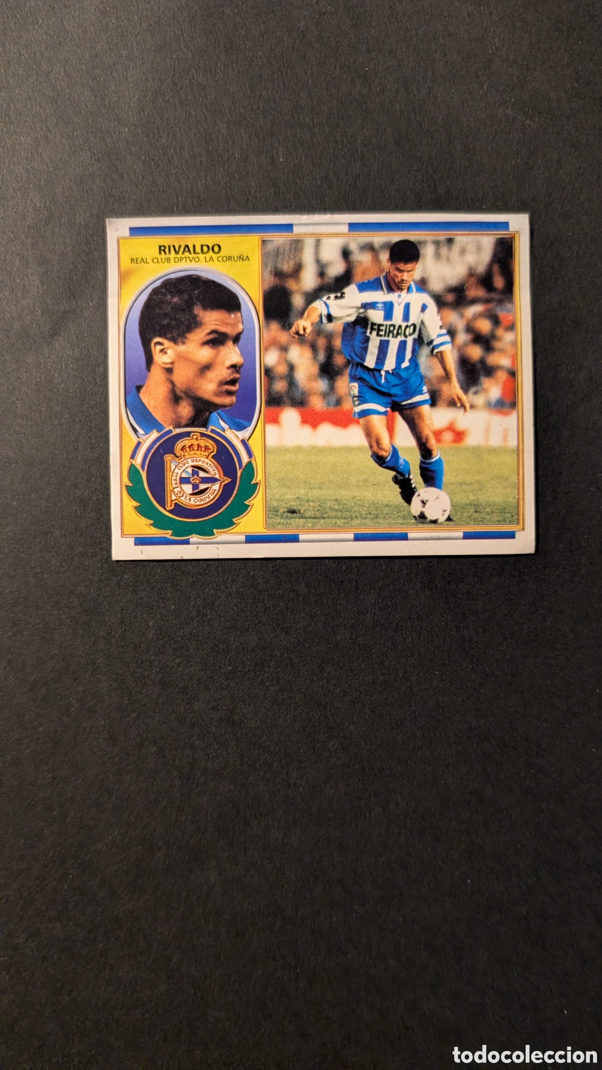 Fu&szlig;ball-Sticker: RIVALDO DEPORTIVO VERSION COLOCA LIGA ESTE 1996/97 96 97 VENTANILLA