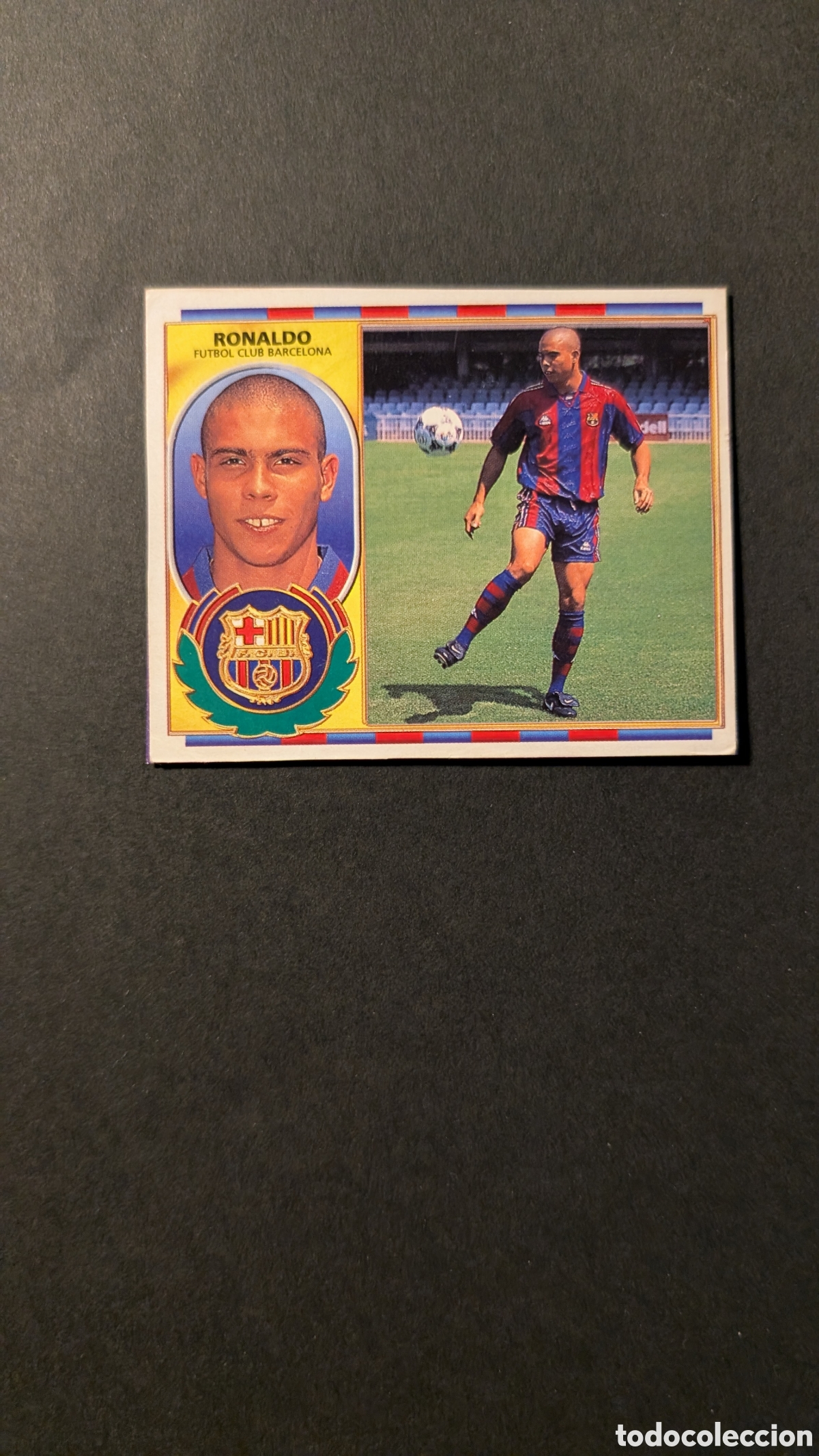 Fu&szlig;ball-Sticker: RONALDO ROOKIE BARCELONA VERSION LIGA ESTE 1996/97 96 97 RECORTADO