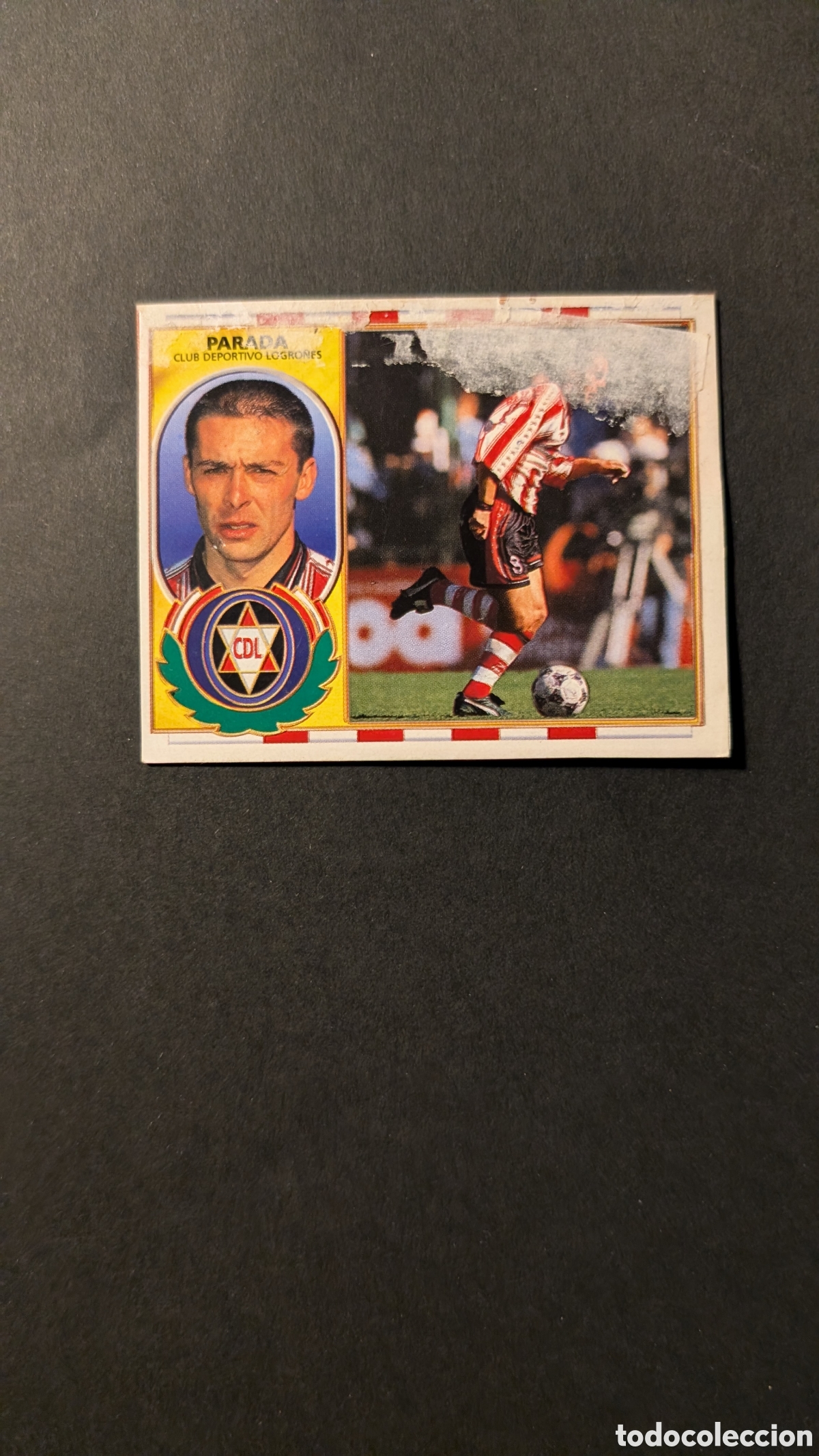 Fu&szlig;ball-Sticker: PARADA LOGRO&Ntilde;ES BAJA LIGA ESTE 1996/97 96 97 RECORTADO